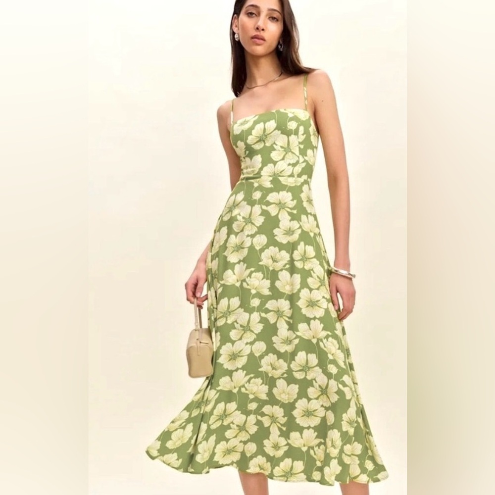 Reformation Monette Dress Green